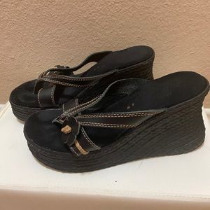Sbicca Black Wedges
